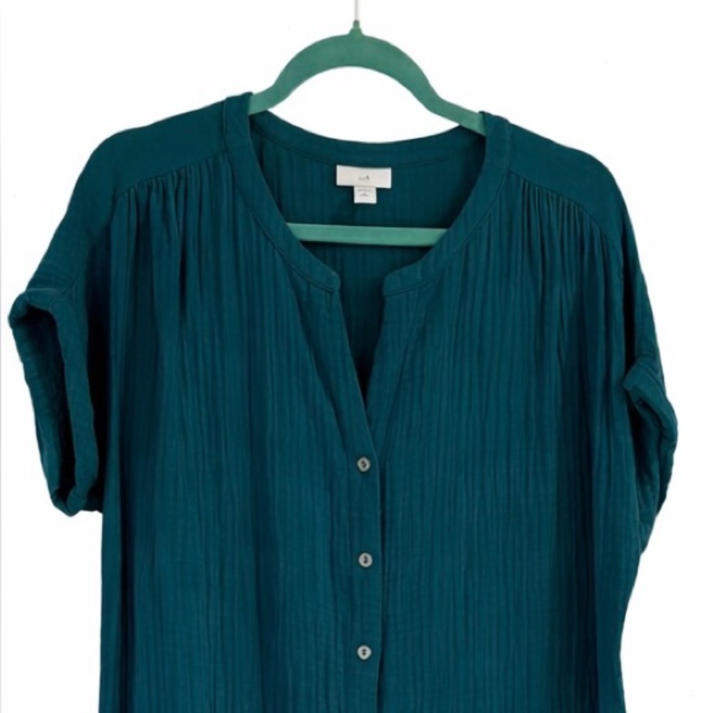 🌸J. Jill Gauze Deep Teal Dress (LP)